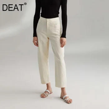 DEAT 2020 new summer fashion women clothing high waist Ankle length pants linen and cotton fabric pants female trousers WM01801M
DEAT 2020 new summer fashion women clothing high waist Ankle length pants linen and cotton fabric pants female trousers WM01801M