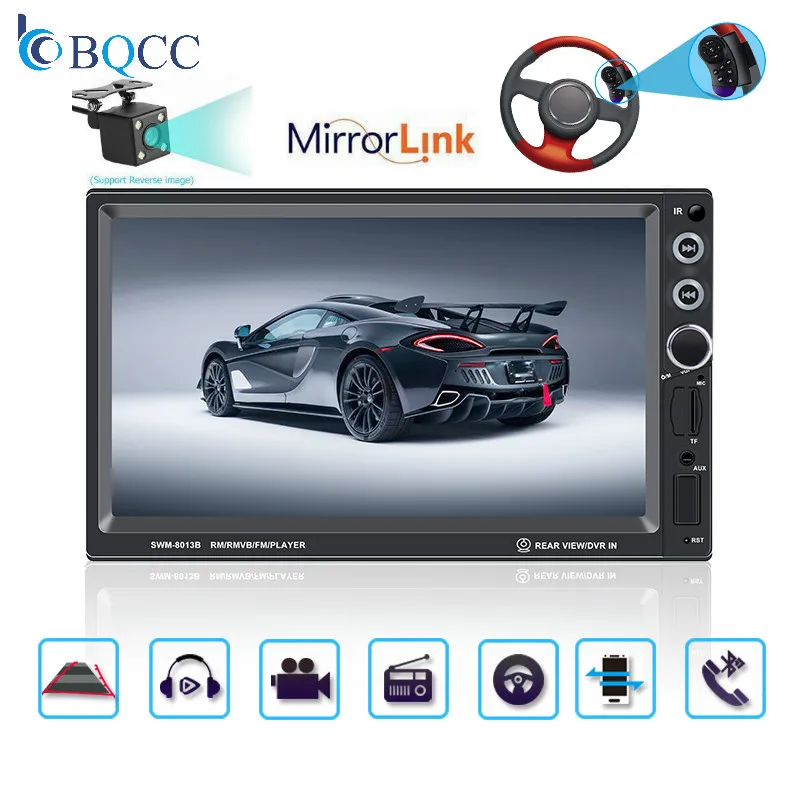 2 Din сенсорный экран Автомагнитола 7 "HD Авторадио мультимедийный плеер Авто
