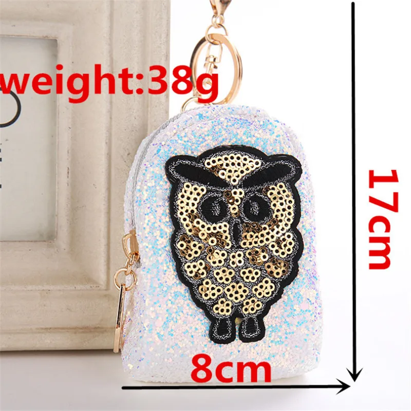 6 Color Owl Bling Bling Mini Satchel Coin Purse Shining Sequins Key Chains With Owl Trendy Key Ring Girl Women Money Bag Jewelry
6 Color Owl Bling Bling Mini Satchel Coin Purse Shining Sequins Key Chains With Owl Trendy Key Ring Girl Women Money Bag Jewelry
