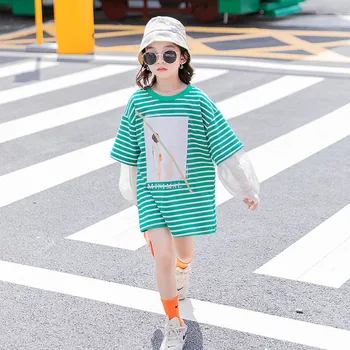 Girl Long-sleeved Blouse 2020 Spring and Autumn New Style Children GIRL'S Western Style Mock Two-Piece Stripes T-shirt
Girl Long-sleeved Blouse 2020 Spring and Autumn New Style Children GIRL'S Western Style Mock Two-Piece Stripes T-shirt