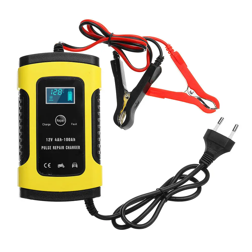 12V 6A Full Automatic Car Battery Charger Power Pulse Repair LCD Battery Chargers For Car Motorcycle Lead Acid Battery Agm Gel
12V 6A Full Automatic Car Battery Charger Power Pulse Repair LCD Battery Chargers For Car Motorcycle Lead Acid Battery Agm Gel