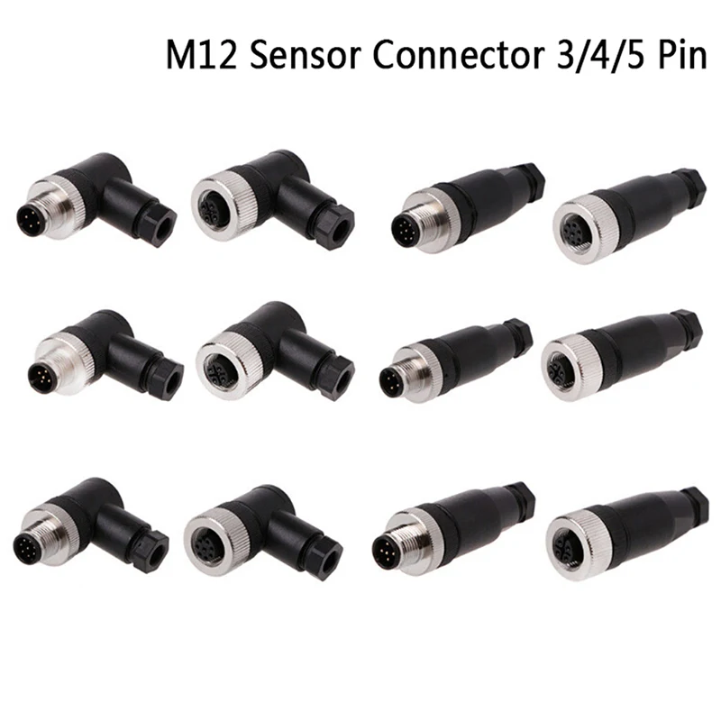 M12 Sensor Connector Waterproof Male&female Plug Screw Threaded Coupling 3/4/5 Pin
M12 Sensor Connector Waterproof Male&female Plug Screw Threaded Coupling 3/4/5 Pin