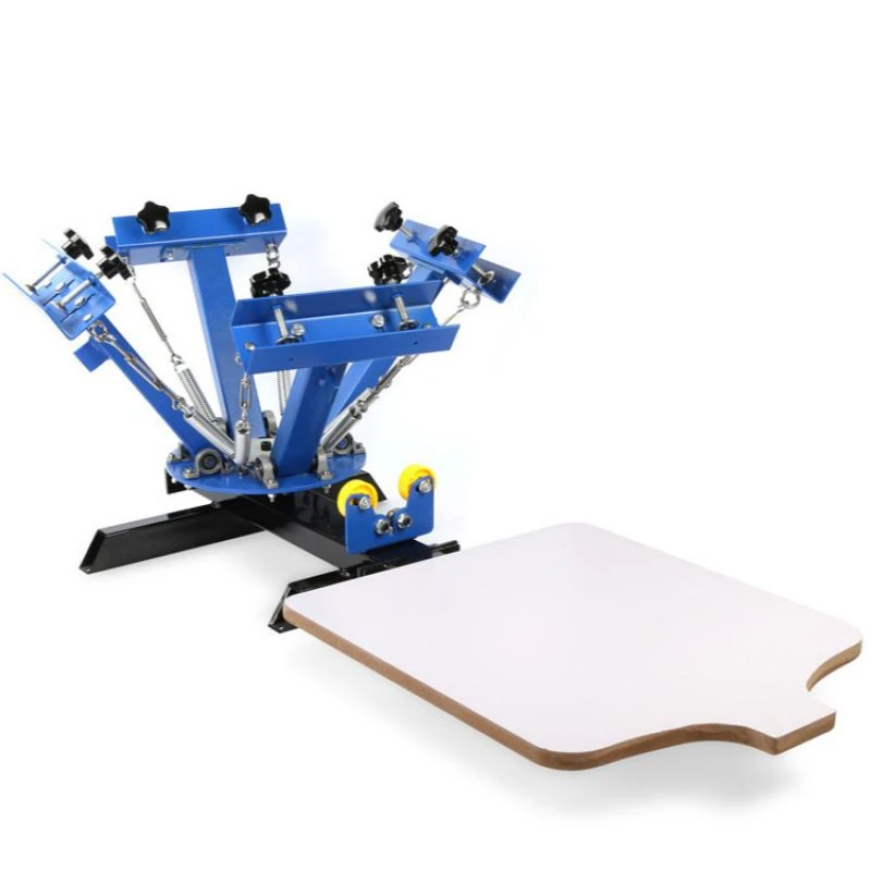 Screen Printing Machine Press 4 Color 1 Station Silk Screen Printing Machine Adjustable Double Spring Devices
Screen Printing Machine Press 4 Color 1 Station Silk Screen Printing Machine Adjustable Double Spring Devices