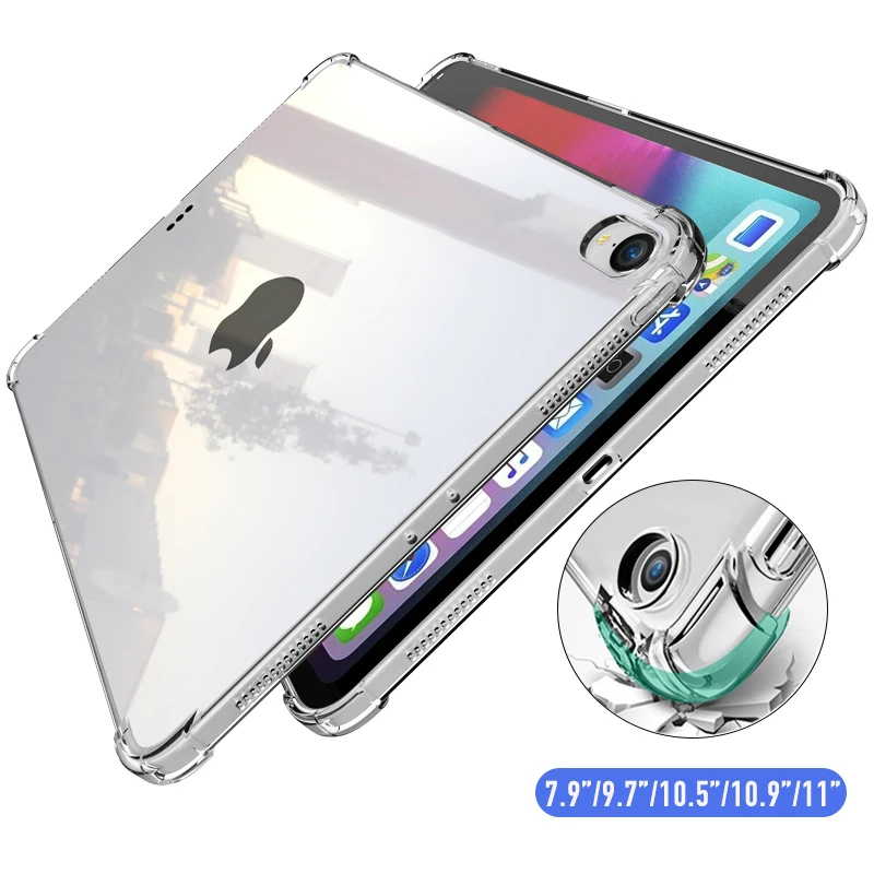 For iPad Air 1 2 3 9.7 10.5 Air 4 10.9 10.2 Pro 11 2019 2020 Mini 2 3 4 5 Silicon Transparent Case For iPad 2/3/4 6th 7th 8th Ge
For iPad Air 1 2 3 9.7 10.5 Air 4 10.9 10.2 Pro 11 2019 2020 Mini 2 3 4 5 Silicon Transparent Case For iPad 2/3/4 6th 7th 8th Ge