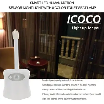 Smart LED Human Motion Sensor Activated Toilet Night Light Bathroom With 8 Color Toilet Seat Lamp Automatic Sensor Seat Light
Smart LED Human Motion Sensor Activated Toilet Night Light Bathroom With 8 Color Toilet Seat Lamp Automatic Sensor Seat Light