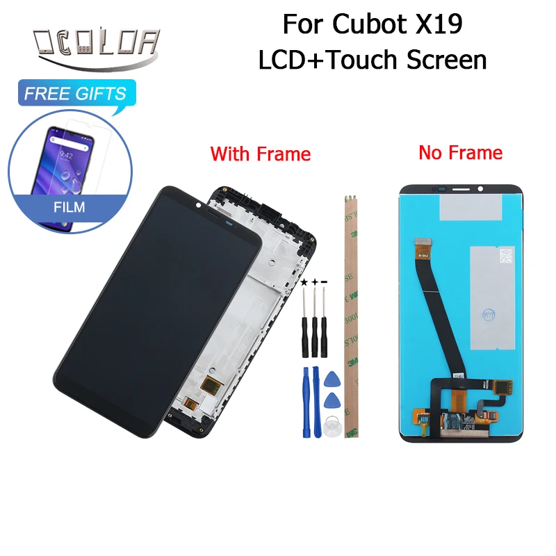 ocolor For Cubot X19 LCD Display and Touch Screen With Frame +Tools And Adhesive For Cubot X19 Mobile Phone Accessories +Film
ocolor For Cubot X19 LCD Display and Touch Screen With Frame +Tools And Adhesive For Cubot X19 Mobile Phone Accessories +Film