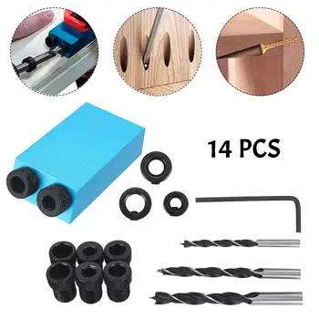 14Pcs 6/8/10mm 15 Degree Angle Woodworking Guide Positioner Kit Oblique Hole Locator Positioner Drilling Bits Jig Clamp Wood
14Pcs 6/8/10mm 15 Degree Angle Woodworking Guide Positioner Kit Oblique Hole Locator Positioner Drilling Bits Jig Clamp Wood