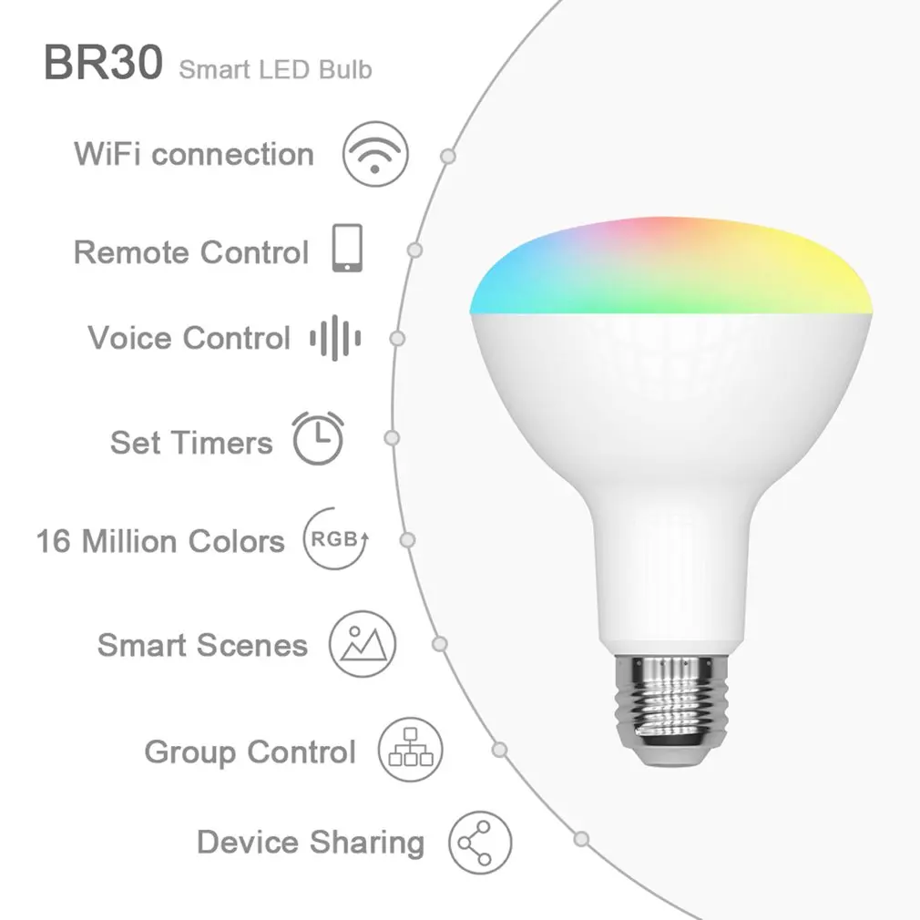 Intelligent Bulb WiFi Wireless Smart Bulb Home Lighting Lamp LED Change Color Light Bulb Support Amazon ECHO Google Home IFTTT
Intelligent Bulb WiFi Wireless Smart Bulb Home Lighting Lamp LED Change Color Light Bulb Support Amazon ECHO Google Home IFTTT