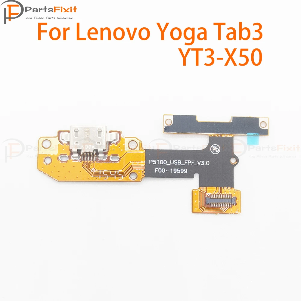 Фото USB зарядный штекер док-станции разъем кабеля платы для Lenovo YOGA Tab 3 YT3-X50 P5100 V3.0 порт