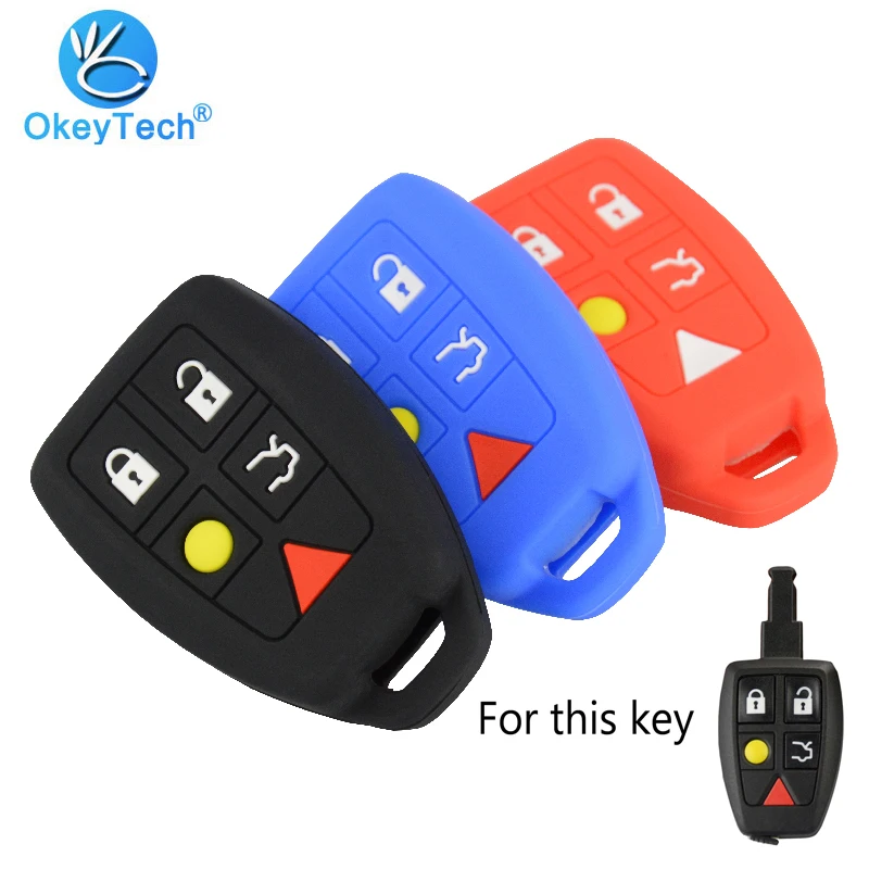 OkeyTech 5 Button Silicone Car Key Case Cover for Volvo S40 V50 V70 C70 S60 Fob Remote Auto Key Accessories Rubber Protector
OkeyTech 5 Button Silicone Car Key Case Cover for Volvo S40 V50 V70 C70 S60 Fob Remote Auto Key Accessories Rubber Protector