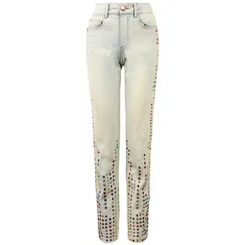 2020 spring new fashion high waist color rhinestone jeans women straight casual denim trousers
2020 spring new fashion high waist color rhinestone jeans women straight casual denim trousers