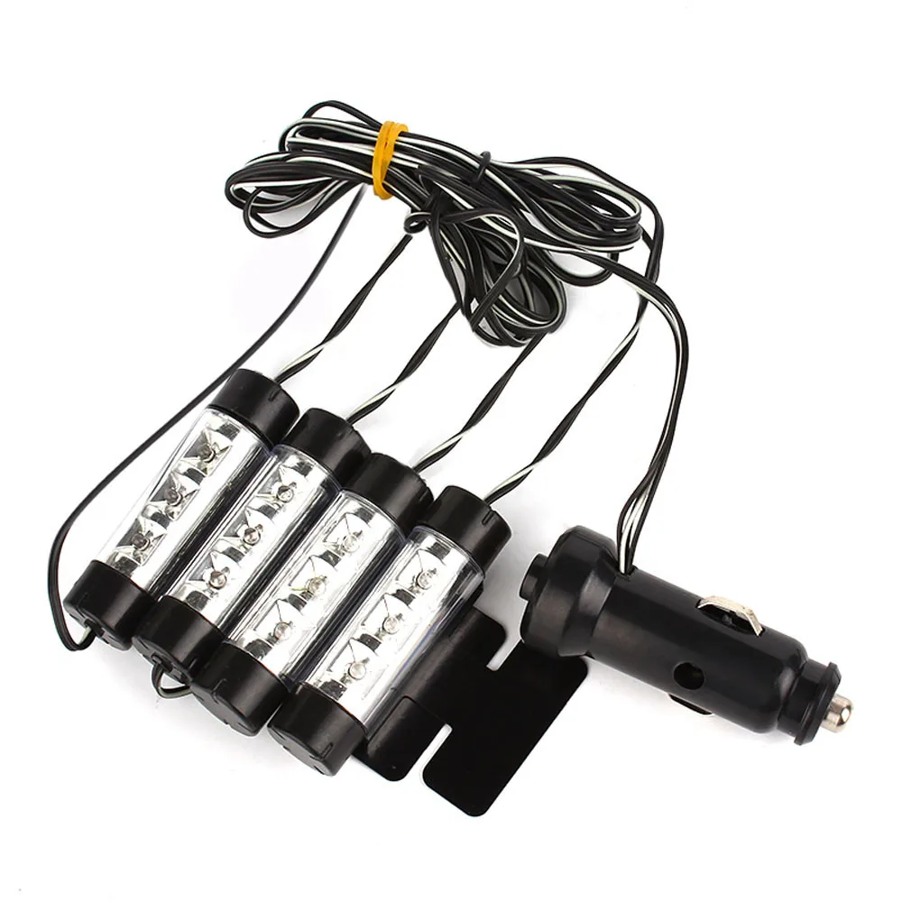 Kongyide 4in1 12V 4x 3LED интерьера автомобиля светильник декоративный s стайлинга