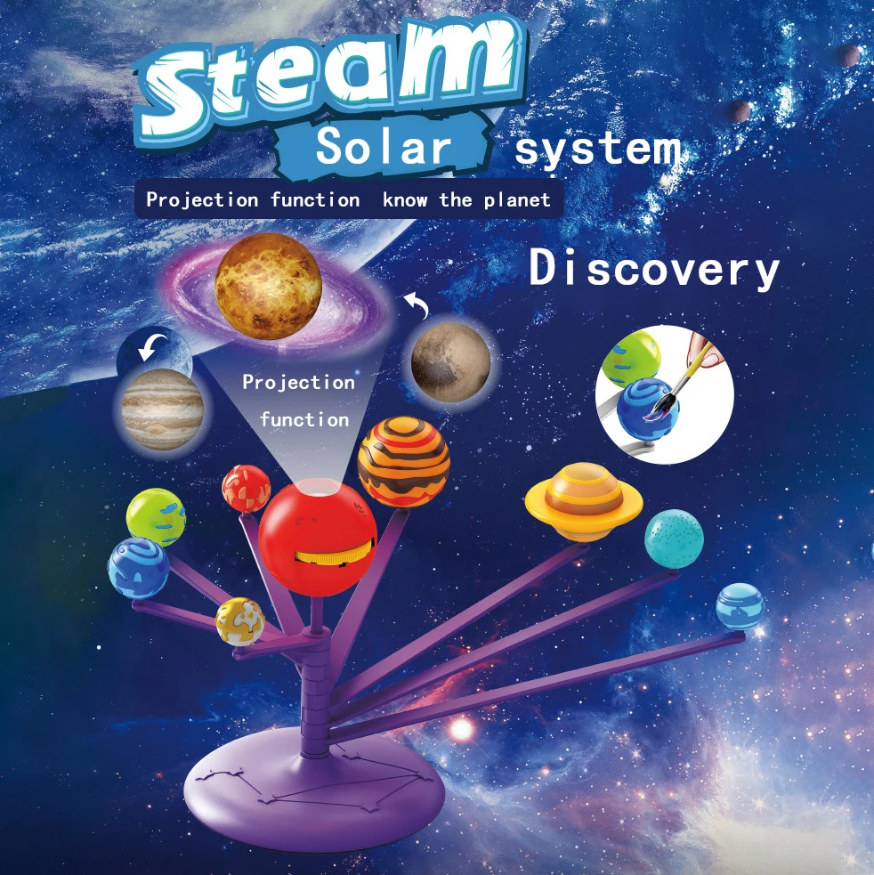 Solar System Model DIY Toys Child Science and Technology Learning Solar System Planet Teaching Assembly Coloring Educational Toy
Solar System Model DIY Toys Child Science and Technology Learning Solar System Planet Teaching Assembly Coloring Educational Toy