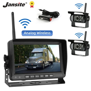 Jansite Wireless Reverse camera kit Rear view camera wireless with monitor truck camera 12-24V backup camera Bus RV Minivan
Jansite Wireless Reverse camera kit Rear view camera wireless with monitor truck camera 12-24V backup camera Bus RV Minivan