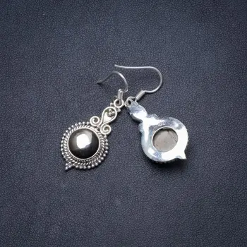 Natural Apache Gold Stone Handmade Unique 925 Sterling Silver Earrings 1.5" Y1590
Natural Apache Gold Stone Handmade Unique 925 Sterling Silver Earrings 1.5" Y1590