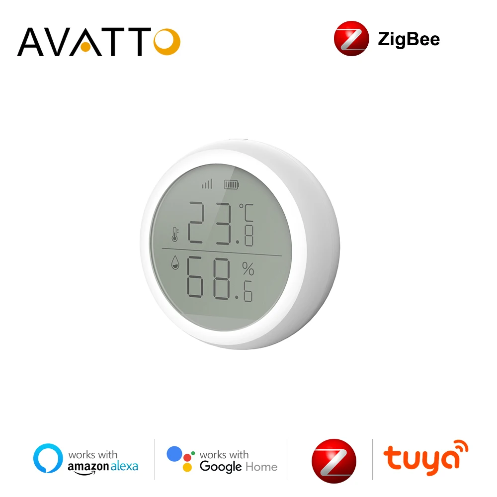 AVATTO Tuya ZigBee Temperature And Humidity Sensor,Temperature Sensor With LED Screen Works With Tuya Zigbee Gateway Smart Home
AVATTO Tuya ZigBee Temperature And Humidity Sensor,Temperature Sensor With LED Screen Works With Tuya Zigbee Gateway Smart Home