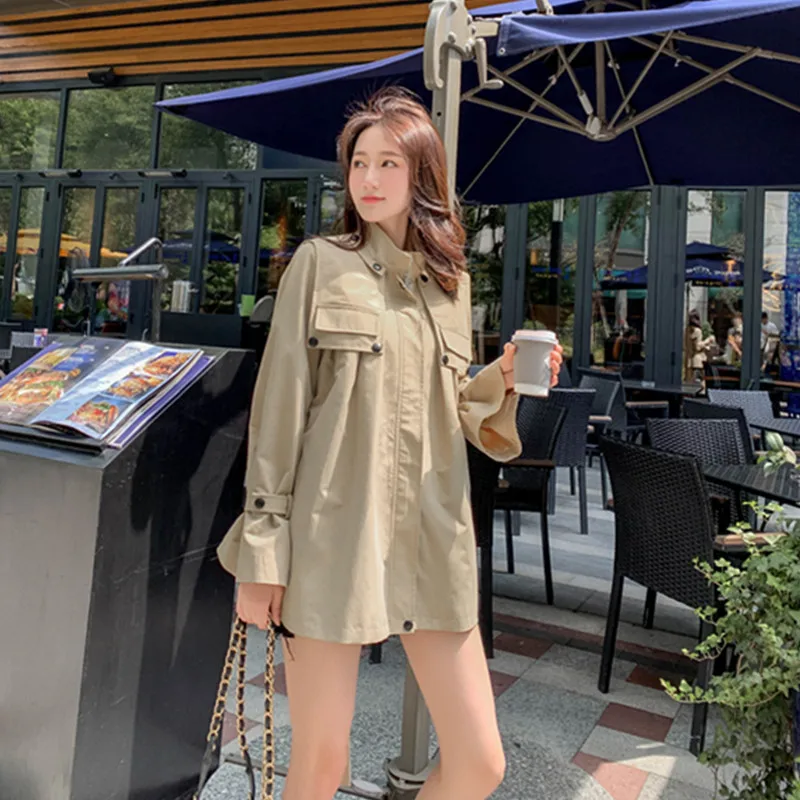 2020 new Spring and Autumn Large size women trench coat Korean loose casual single row two buckle in the long women clothes A033
2020 new Spring and Autumn Large size women trench coat Korean loose casual single row two buckle in the long women clothes A033