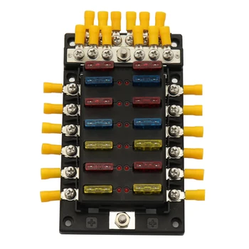 12 Ways Fuses Box Busbar Blade Fuse Block Holder for 12V/32V Car Marine automotive and marine applications
12 Ways Fuses Box Busbar Blade Fuse Block Holder for 12V/32V Car Marine automotive and marine applications