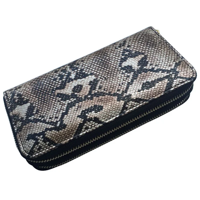 KANDRA Double Zipper Snakeskin Vegan Leather Wallet for Women Long Snake Skin Faux Leather Phone Bag Fashion Wallet Card Holder
KANDRA Double Zipper Snakeskin Vegan Leather Wallet for Women Long Snake Skin Faux Leather Phone Bag Fashion Wallet Card Holder
