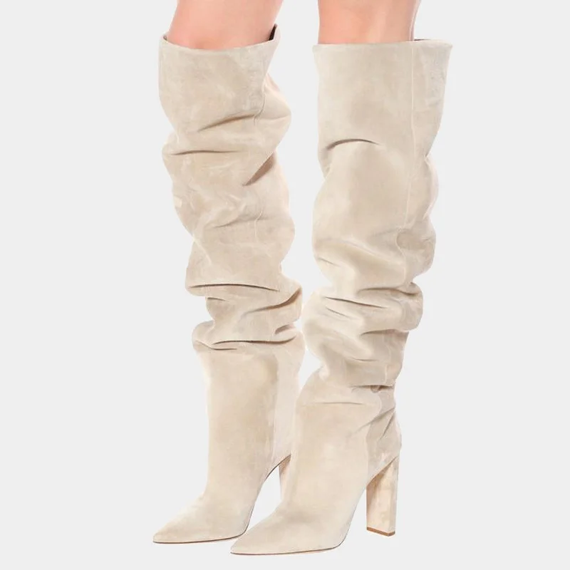 New Brand Women Boots Fashion High Heels Faux Suede Over The Knee High Slouchy Long Boots Winter Female Thigh High Boots Shoes
New Brand Women Boots Fashion High Heels Faux Suede Over The Knee High Slouchy Long Boots Winter Female Thigh High Boots Shoes