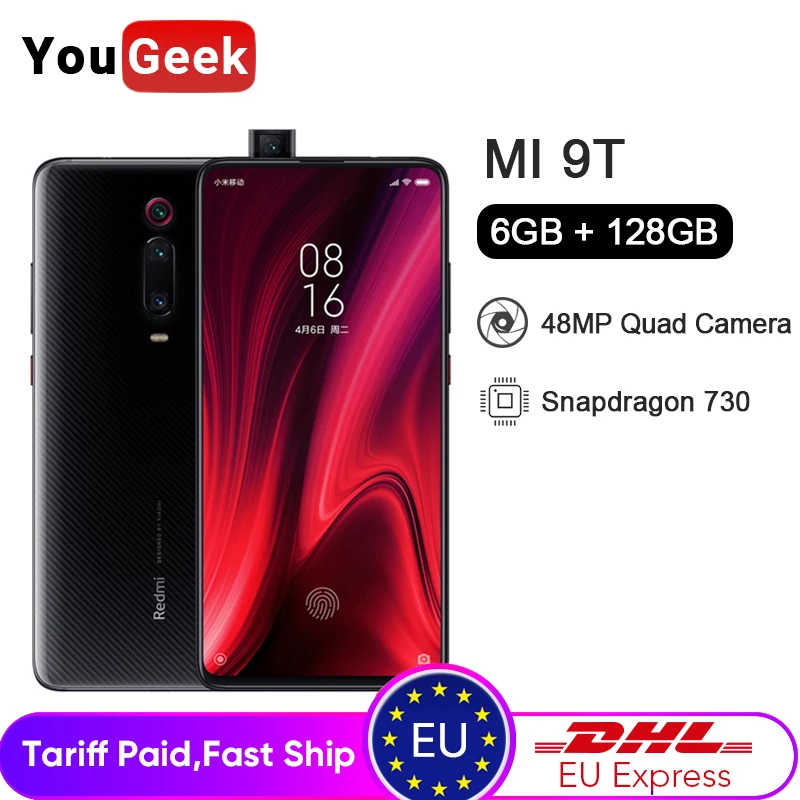 Xiaomi MI 9T (Redmi K20) смартфон с восьмиядерным процессором Snapdragon 730 ОЗУ 6 ГБ ПЗУ 128 48 МП 4000