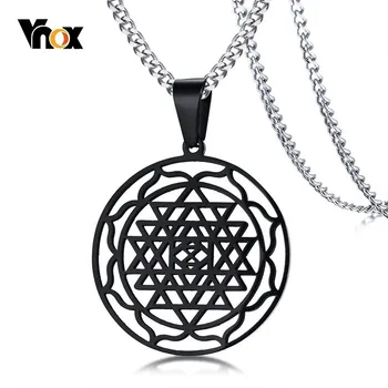 Vnox Vintage Sanskrit Mantra Symbol Necklaces for Men Woman Stainless Steel Round Hollow Pendant Prayer Jewelry
Vnox Vintage Sanskrit Mantra Symbol Necklaces for Men Woman Stainless Steel Round Hollow Pendant Prayer Jewelry