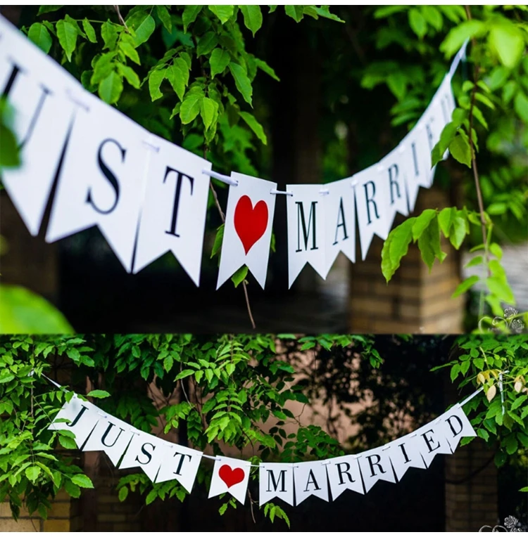 New Paper Just Married White Banner Beauty Garland Balloon Wedding Garland Decoration Vintage Party Events Supplies Wedding
New Paper Just Married White Banner Beauty Garland Balloon Wedding Garland Decoration Vintage Party Events Supplies Wedding