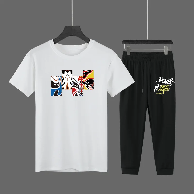 Summer MEN'S Short-sleeved T-shirt Capri Pants Set Korean-style Elasticity Breathable Short Sleeve T-shirt Sports Leisure Suit 1
Summer MEN'S Short-sleeved T-shirt Capri Pants Set Korean-style Elasticity Breathable Short Sleeve T-shirt Sports Leisure Suit 1