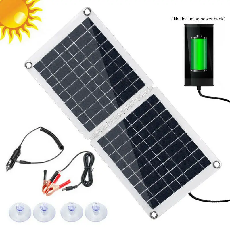 Solar Panel Waterproof 60W 18/12/5V Solar Panels Dual USB Controller for Car Boat Battery Charge Camping Solar Cell
Solar Panel Waterproof 60W 18/12/5V Solar Panels Dual USB Controller for Car Boat Battery Charge Camping Solar Cell
