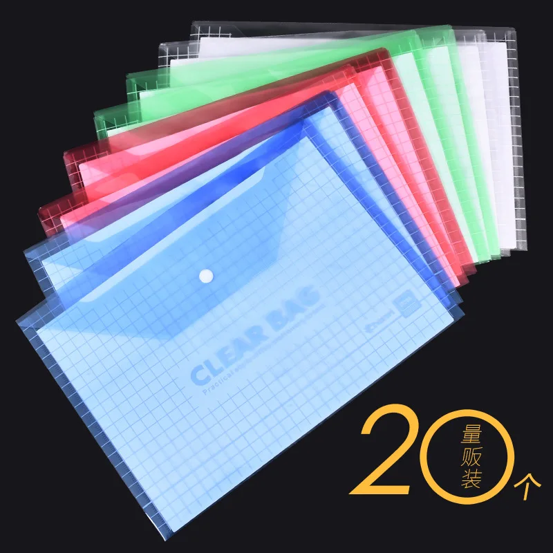 Chanyi Stationery A4 File Holder Transparent File Bag 20 PCs Snap Closure File Storage Folder Plastic Thick Pp
Chanyi Stationery A4 File Holder Transparent File Bag 20 PCs Snap Closure File Storage Folder Plastic Thick Pp