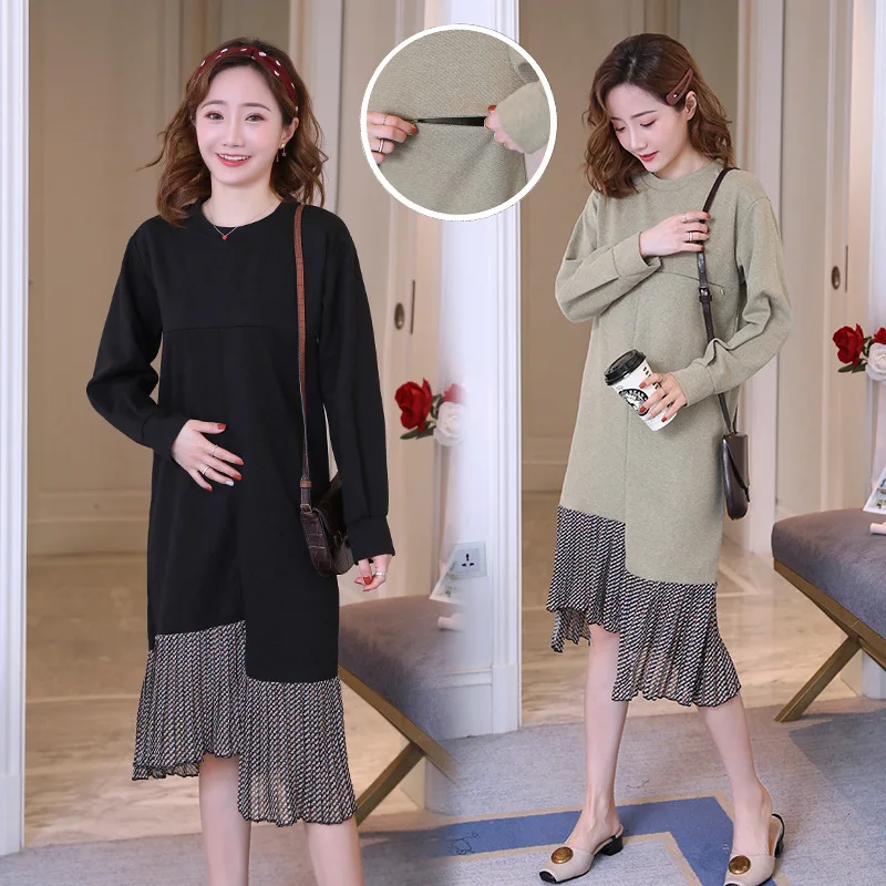 2019 Spring New Style Nursing Dress-Style Slim Fit Joint Chiffon over-the-Knee Long Nursing Nursing Dress
2019 Spring New Style Nursing Dress-Style Slim Fit Joint Chiffon over-the-Knee Long Nursing Nursing Dress
