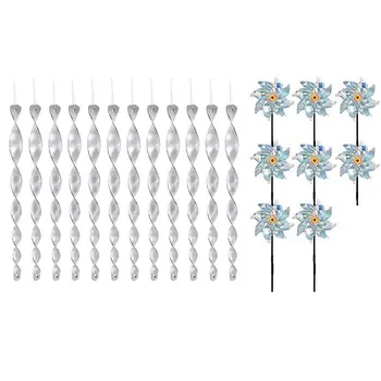 8 Set Windmill Reflective Bird Repellent Pinwheel High Reflective Wind Spinner Kids Toy with 18 Pcs Bird Repellent Rods
8 Set Windmill Reflective Bird Repellent Pinwheel High Reflective Wind Spinner Kids Toy with 18 Pcs Bird Repellent Rods
