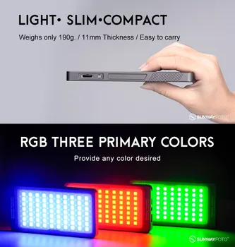SUNWAYFOTO FL-70 RGB LED Light RGB Color Selfie Video Light Camera Studio Light For Canon Nikon Sony Photography Lighting
SUNWAYFOTO FL-70 RGB LED Light RGB Color Selfie Video Light Camera Studio Light For Canon Nikon Sony Photography Lighting