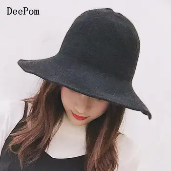 DeePom Korean Wool Hat Women Knitted Fisherman Cap Foldable Cap Hat Bucket Hat Women Thick Warm Winter Soft Fedora Gorras Bonnet
DeePom Korean Wool Hat Women Knitted Fisherman Cap Foldable Cap Hat Bucket Hat Women Thick Warm Winter Soft Fedora Gorras Bonnet