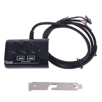Desktop Computer Switch PC Case Power Supply on/off Reset Button Double USB Microphone Ports
Desktop Computer Switch PC Case Power Supply on/off Reset Button Double USB Microphone Ports