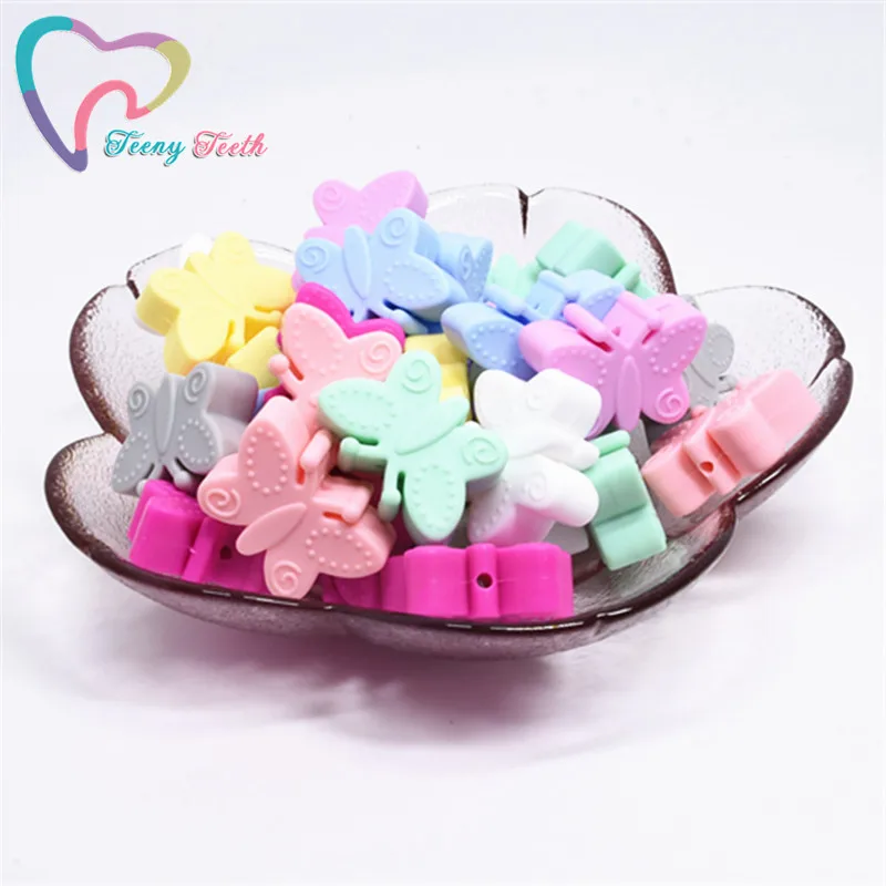 5 PCS Butterfly Silicone Beads Baby Teething Necklace DIY Making Animal Shape BPA Free Silicone Beads Baby Teether Accessories
5 PCS Butterfly Silicone Beads Baby Teething Necklace DIY Making Animal Shape BPA Free Silicone Beads Baby Teether Accessories