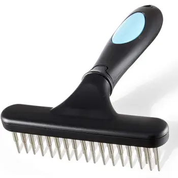 Stainless Steel Deshedding and Dematting Undercoat Rake - for Dogs, Cats and Rabbits, Double Row of Teeth, Reduces Shedding, Re
Stainless Steel Deshedding and Dematting Undercoat Rake - for Dogs, Cats and Rabbits, Double Row of Teeth, Reduces Shedding, Re