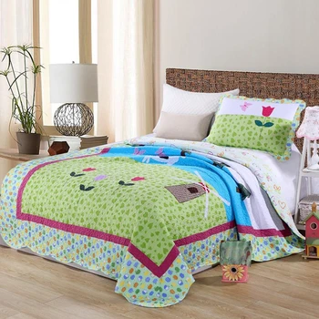 1Pc Bed Cover+1Pc Pillowcase Green Peach Heart Bedding Set A Rose Bedspread Cotton Quilt Green Mood Quilting Blanket Single Bed 
1Pc Bed Cover+1Pc Pillowcase Green Peach Heart Bedding Set A Rose Bedspread Cotton Quilt Green Mood Quilting Blanket Single Bed