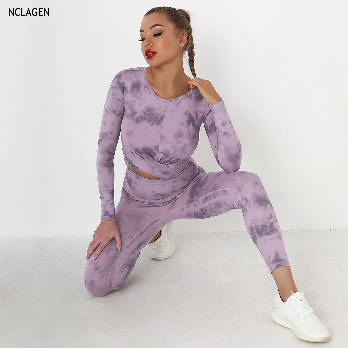 NCLAGEN Yoga Jogging Suits For Women Long Sleeve Fitness Suit 2 Piece Sport Leggings Top Naked-feel Fabric Printing Tie-dyed GYM
NCLAGEN Yoga Jogging Suits For Women Long Sleeve Fitness Suit 2 Piece Sport Leggings Top Naked-feel Fabric Printing Tie-dyed GYM