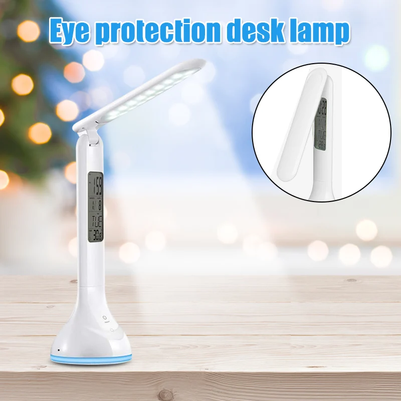 Led Desk Lamp Eye Protection Table lamp Suitable for Office Bedroom Study with Clock Calendar Temperature Alarm Clock --
Led Desk Lamp Eye Protection Table lamp Suitable for Office Bedroom Study with Clock Calendar Temperature Alarm Clock --