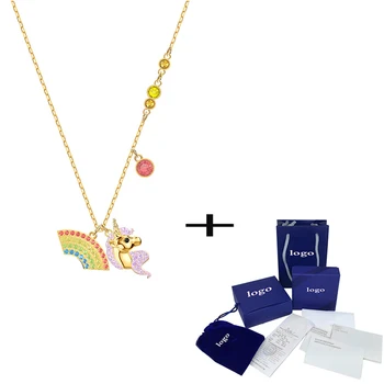 SWA Delicate New Unicorn Rainbow Fantasy Girl Necklace Fashion Cute Lady Jewelry Send Girlfriend Anniversary Love Jewelry Gift
SWA Delicate New Unicorn Rainbow Fantasy Girl Necklace Fashion Cute Lady Jewelry Send Girlfriend Anniversary Love Jewelry Gift