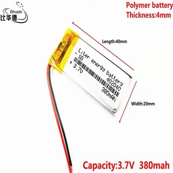 Liter energy battery 042040P 3.7V 402040P 380MAH lithium polymer battery MP4 MP3 point reading pen flash shoes luminous shoes
Liter energy battery 042040P 3.7V 402040P 380MAH lithium polymer battery MP4 MP3 point reading pen flash shoes luminous shoes