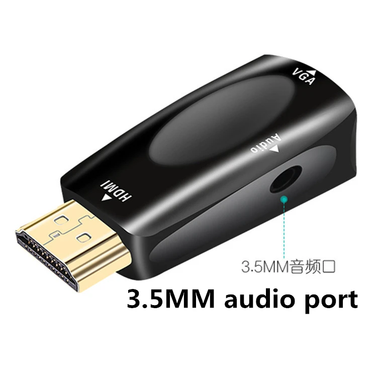 HDMI Male To VGA 15 Pin Female Adapter Audio Cables Converter HD 1080P for Computer PC Laptop TV Box Projector Aux Cable Synth
HDMI Male To VGA 15 Pin Female Adapter Audio Cables Converter HD 1080P for Computer PC Laptop TV Box Projector Aux Cable Synth