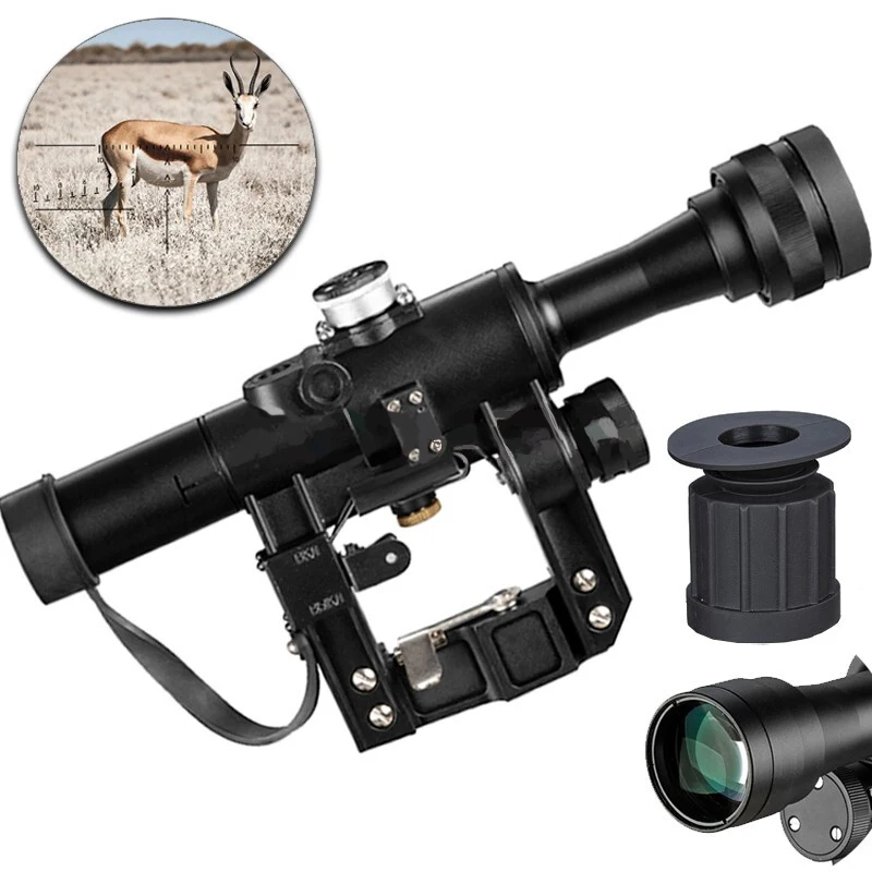 SVD 4x24 PSO Type Riflescope SVD Sniper Rifle Series AK Rifle Scope for Hunting Sight For AK47
SVD 4x24 PSO Type Riflescope SVD Sniper Rifle Series AK Rifle Scope for Hunting Sight For AK47