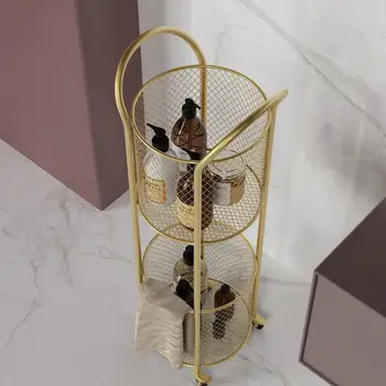 The Nordic, Wrought Iron Shelf Bedroom Creative Web Celebrity Movable Metal Bathroom Receive Ins Wheeled Trolley 
The Nordic, Wrought Iron Shelf Bedroom Creative Web Celebrity Movable Metal Bathroom Receive Ins Wheeled Trolley