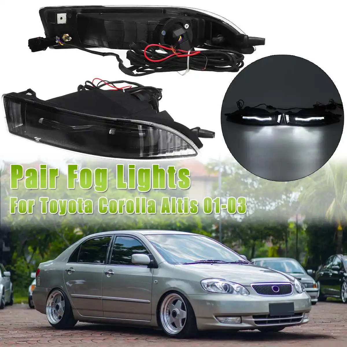 Pair Left Right Front Car Fog Lamp Fog Light 2001 2012 2003 For Toyota Corolla Altis Led fog Light Car Light Assembly Brand NEW
Pair Left Right Front Car Fog Lamp Fog Light 2001 2012 2003 For Toyota Corolla Altis Led fog Light Car Light Assembly Brand NEW