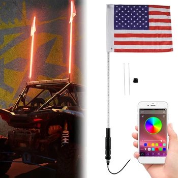 3FT / 4FT / 5FT / 6FT LED RGB flag light bluetooth APP control whip light 2PCS for ATV UTV Jeeps Motorcycle
3FT / 4FT / 5FT / 6FT LED RGB flag light bluetooth APP control whip light 2PCS for ATV UTV Jeeps Motorcycle