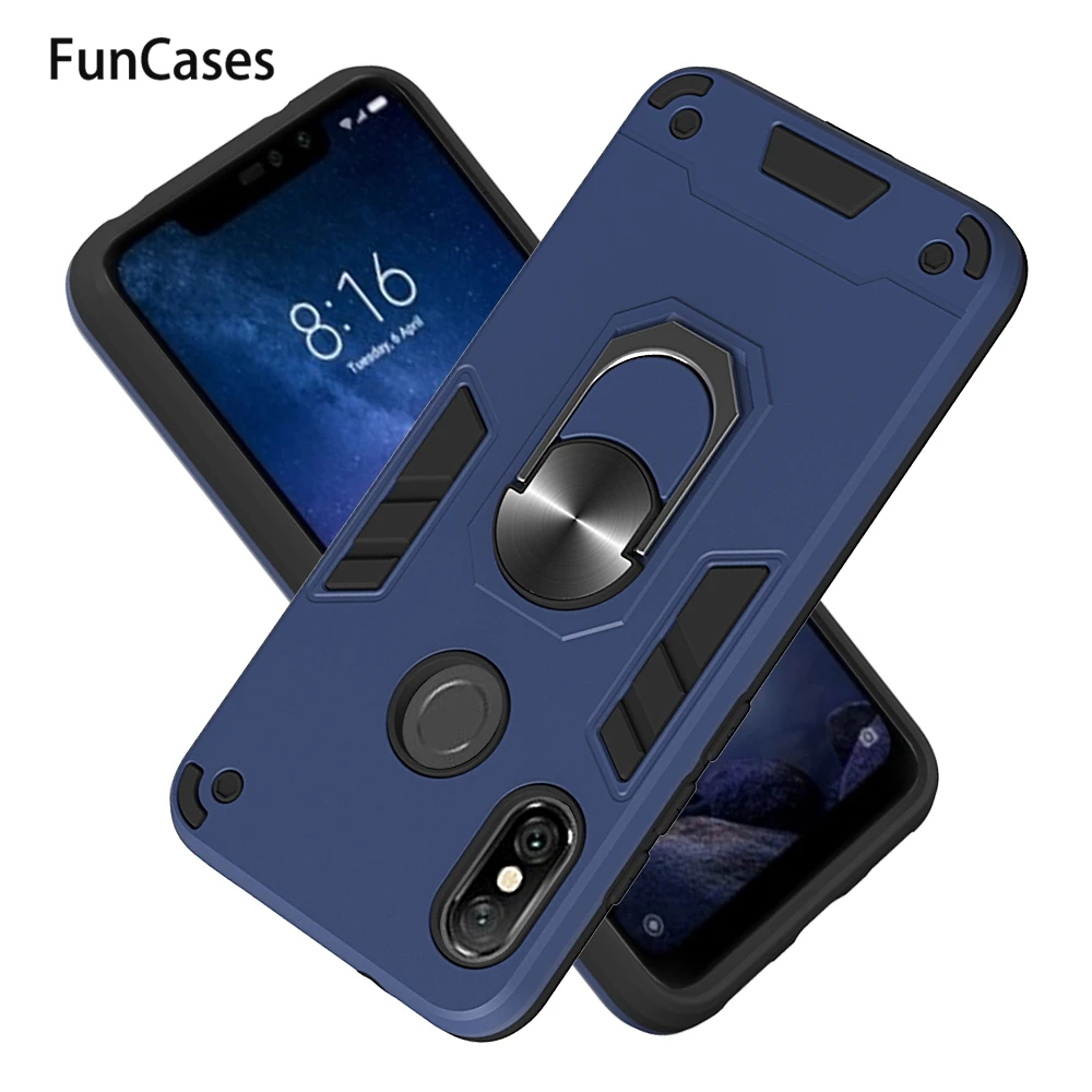 Сплошной цвет PC + TPU протектор для telefon Redmi 6 Pro Xiaomi estuche A2 Lite Note 6A Estuche клетчатые Чехлы