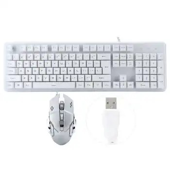 Keyboard and Mouse Set USB Wired 104 Keys Keyboard Mouse Combo Mechanical Feeling for Gaming Notebook Office
Keyboard and Mouse Set USB Wired 104 Keys Keyboard Mouse Combo Mechanical Feeling for Gaming Notebook Office