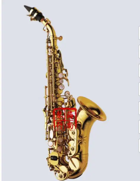

BULUKE Curved Soprano Saxophone s-991 Gold Lacquer Sax Curved Soprano Musical Instruments Professional Included Case